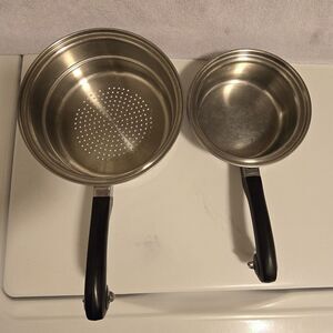 Saladmaster 8.75"‎ Stainless 3 Qt Steamer Insert + 7" Five Star T304S Saucepan
